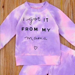 5t lil girls outfit : pants and long sleeve shirt.
